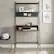 Alt View 11. Walker Edison - Modern Ladder Wood Computer Desk - Dark Walnut.