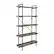 Angle. Walker Edison - Urban Pipe 5-Shelf Bookcase - Grey Wash.