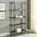 Alt View 14. Walker Edison - Urban Pipe 5-Shelf Bookcase - Grey Wash.