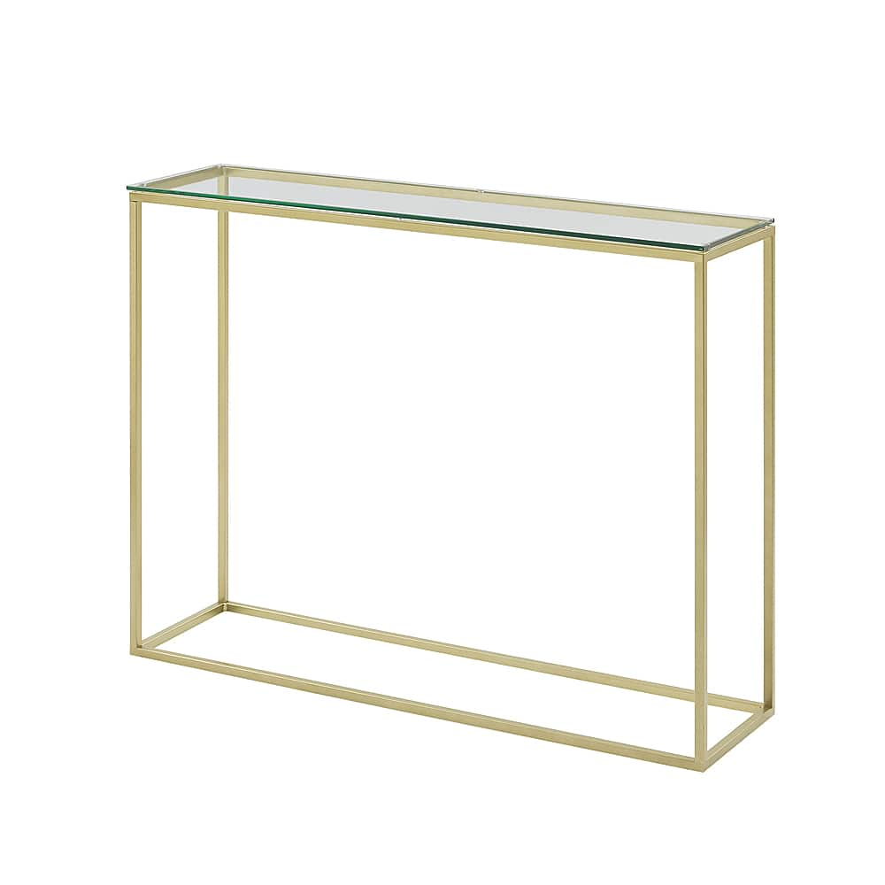 Angle View: Walker Edison - 42" Open Box Entry Table - Gold