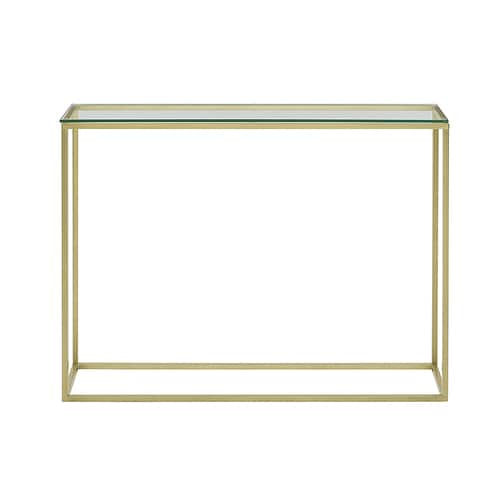 Walker Edison - 42" Open Box Entry Table - Gold