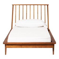Walker Edison - Twin Mid Century Solid Wood Spindle Bed - Front_Zoom