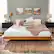 Alt View 11. Walker Edison - King Mid Century Solid Wood Platform Bed - Caramel.