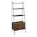 Left. Walker Edison - 72" Industrial Ladder 5-Shelf Storage Bookcase - Dark Walnut.