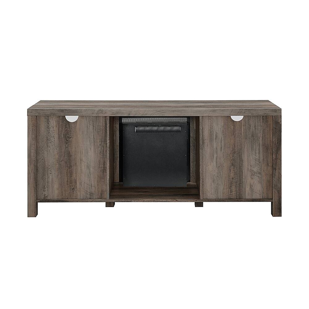 Best Buy: Walker Edison Modern Farmhouse Glass Door Fireplace Tv Stand 