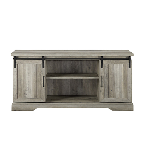 Walker Edison - Modern Beadboard TV Stand Cabinet for Most Flat-Panel TV's Up to 65" - Grey Wash