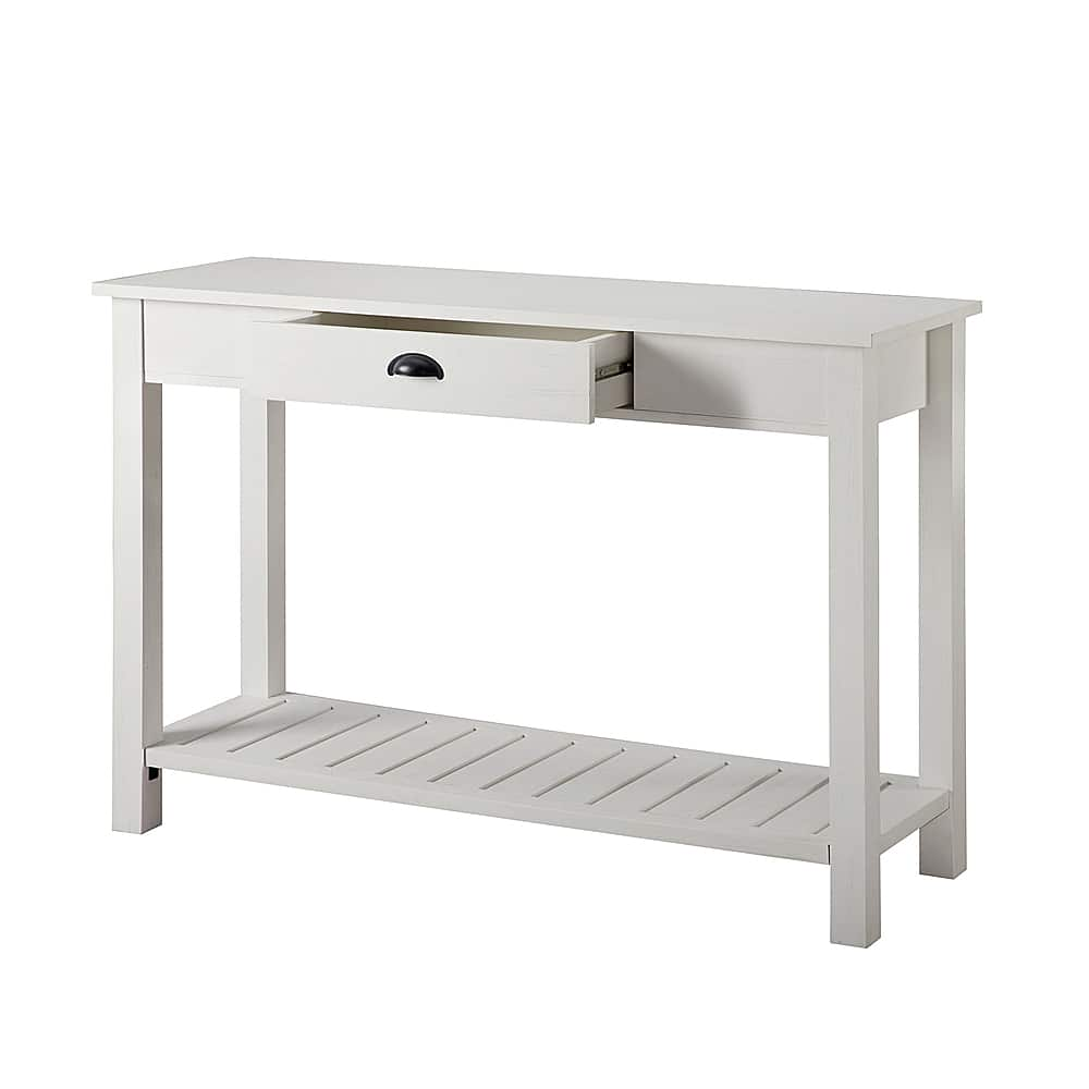 Angle View: Walker Edison - 48" Country Style Entry Table - Brushed White