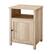Angle. Walker Edison - 18" Grooved Door Side Table - White Oak.