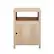 Front. Walker Edison - 18" Grooved Door Side Table - White Oak.