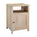 Left. Walker Edison - 18" Grooved Door Side Table - White Oak.
