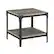 Left. Walker Edison - Rustic Wood End Side Table, Set of 2 - Slate Grey.