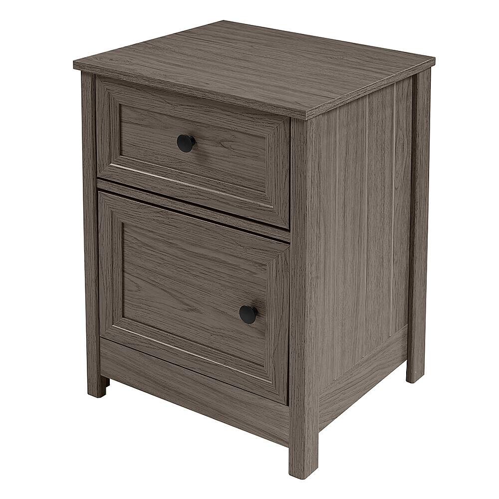 Angle View: Walker Edison - Classic Groove Nightstand - Slate Grey