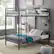 Alt View 13. Walker Edison - Mesh Back Twin Over Twin Metal Bunk Bed - Silver.