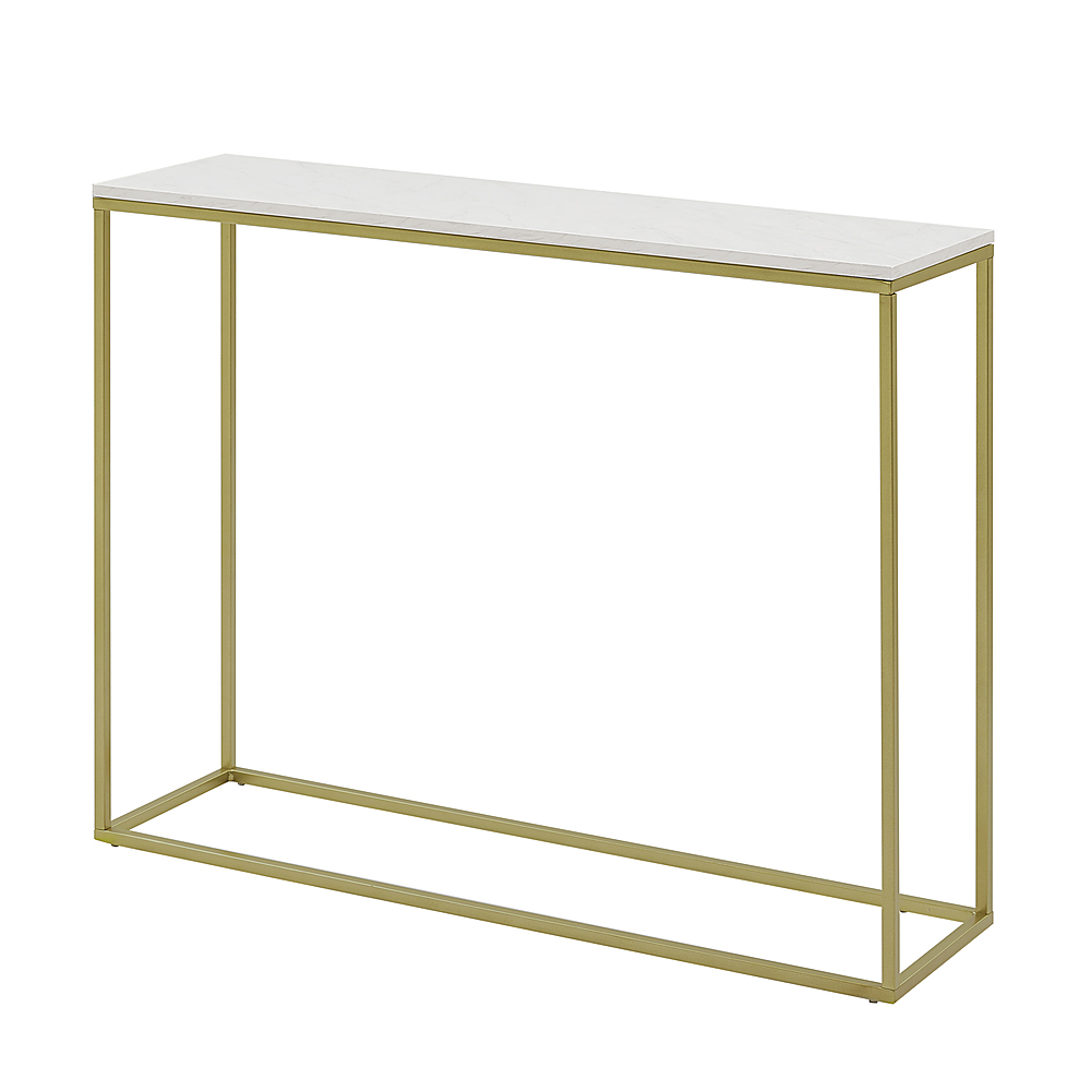 Angle View: Walker Edison - 42" Open Box Entry Table - Faux Marble