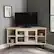 Alt View 3. Walker Edison - Modern Corner TV Stand for Most TVs Up to 52" - White Oak.