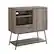 Angle. Walker Edison - Mid Century Modern Record Player Cabinet - Grey Wash.