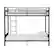 Front. Walker Edison - Mesh Back Twin Over Twin Metal Bunk Bed - Black.