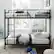 Alt View 11. Walker Edison - Mesh Back Twin Over Twin Metal Bunk Bed - Black.
