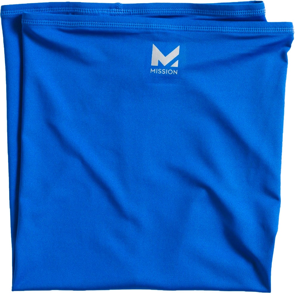 Front. Mission - Cooling Neck Gaiter Face Mask - Mission Blue.