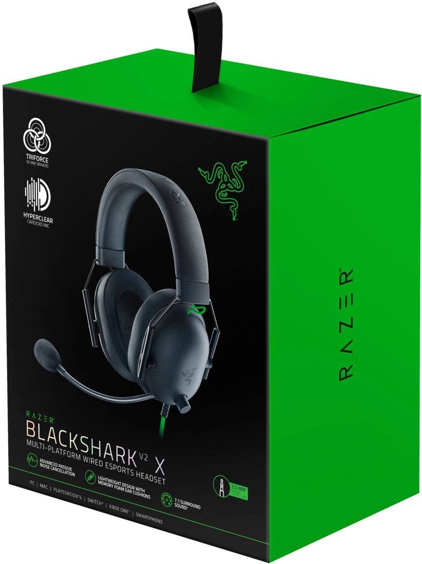 Razer BlackShark V2 X Wired Gaming Headset for PC, PS5, PS4