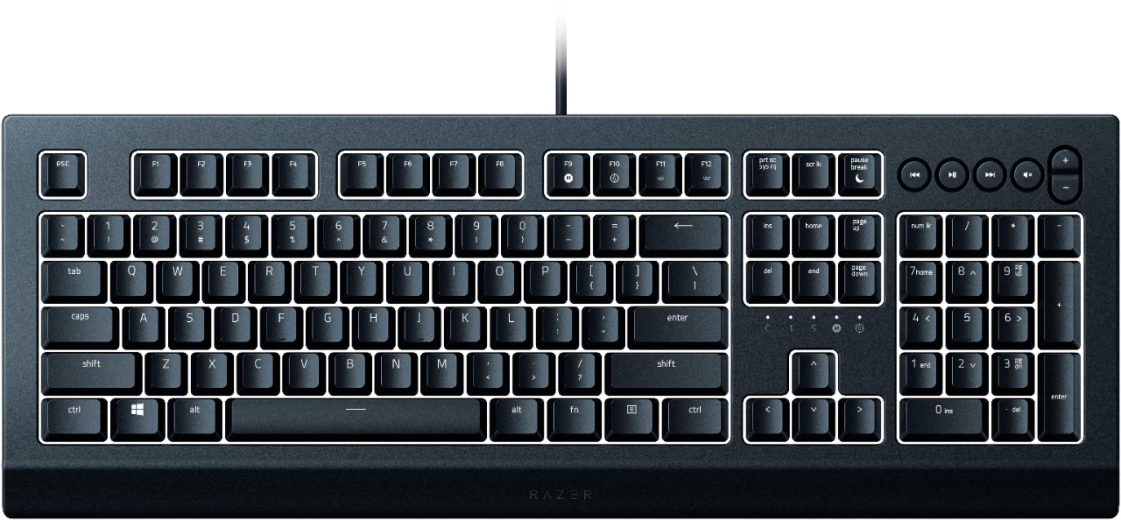 Alt View 13. Razer - Cynosa V2 Full Size Wired Membrane Gaming Keyboard with Chroma RGB Backlighting - Black.