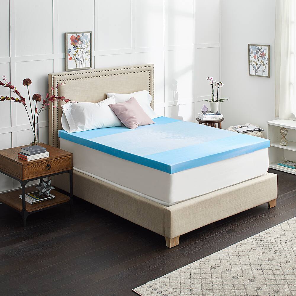 serta 4 inch memory foam mattress topper queen