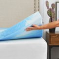 Alt View 11. Sealy - 2”  Gel Memory Foam Mattress Topper with Cover - Blue.