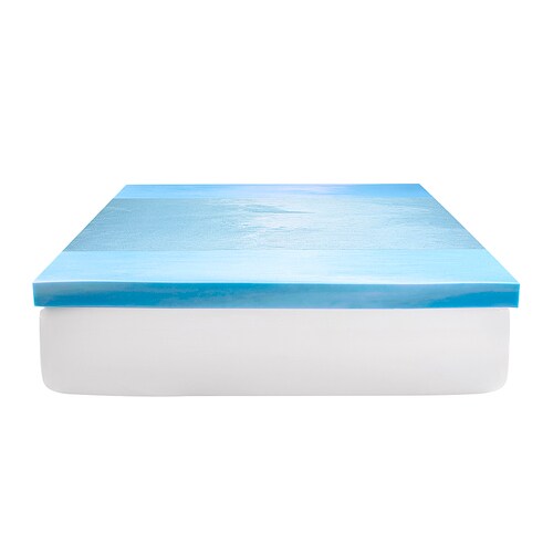 Sealy - ChillZone 3” Memory Foam Mattress Topper - Blue
