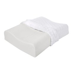Sealy - Memory Foam Contour Pillow - White and Gray - Front_Zoom
