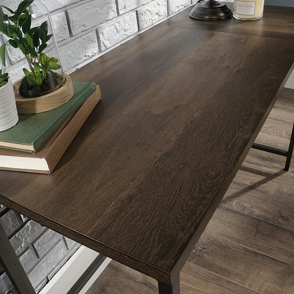 Left View: Sauder - North Avenue L-Desk - Smoked Oak