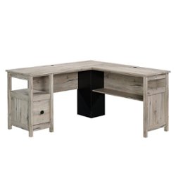 Sauder - Linden Market L-Desk - Split Oak - Front_Zoom