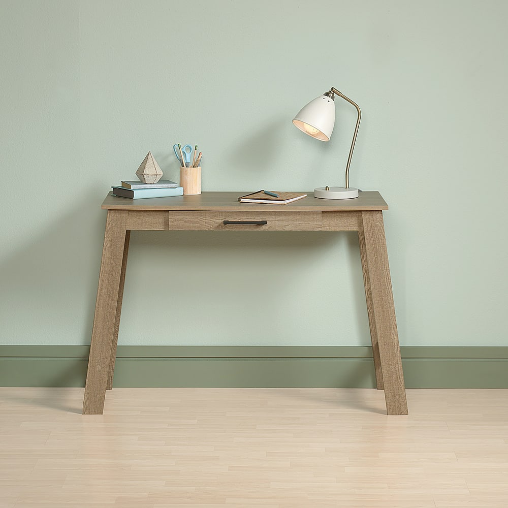 Left View: Sauder - Beginnings Writing Table - Summer Oak