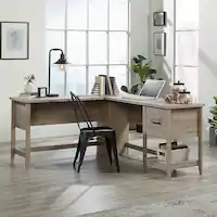 Sauder - Summit Station L-Desk - Laurel Oak - Angle_Zoom