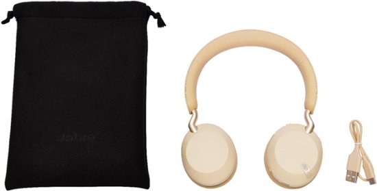 Front Zoom. Jabra - Elite 45h Wireless On-Ear Headphones - Gold Beige.