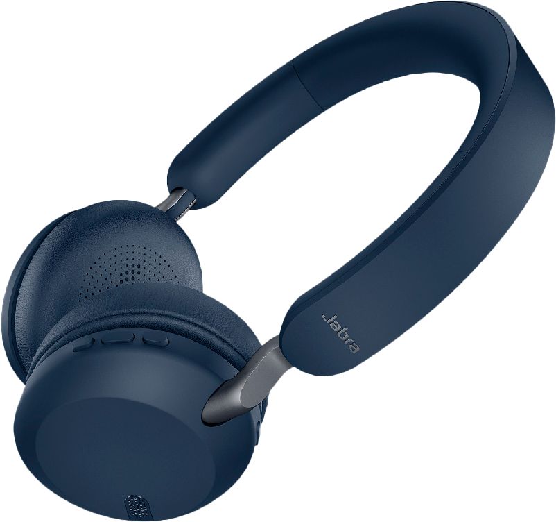 Angle View: Jabra - Elite 45h Wireless On-Ear Headphones - Navy