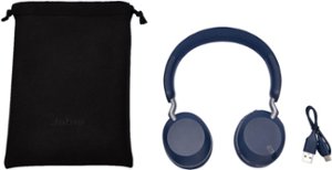 Jabra - Elite 45h Wireless On-Ear Headphones - Navy - Front_Zoom