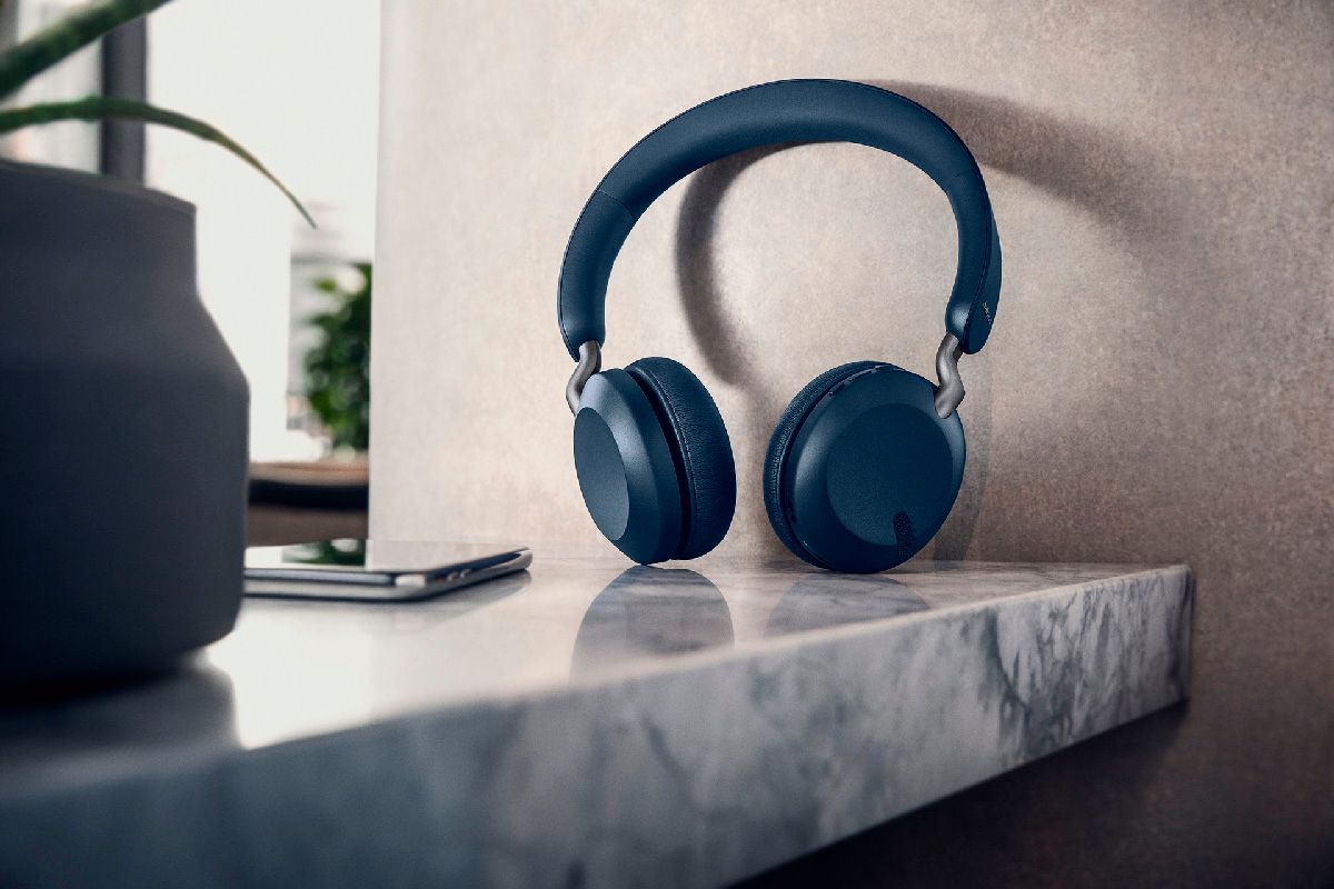 Best Buy: Jabra Elite 45h Wireless On-Ear Headphones Navy 100