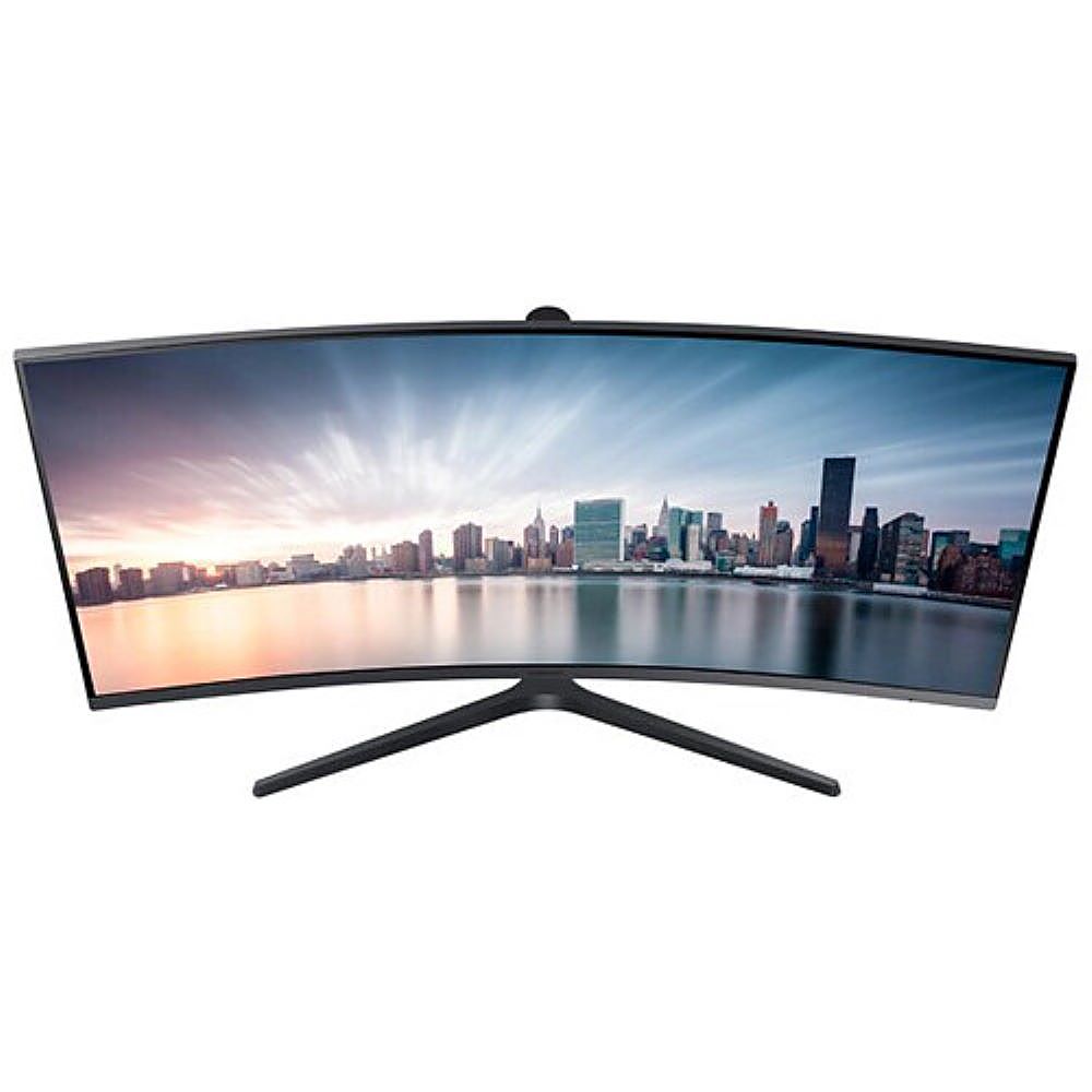 Back View: Samsung - 34" TAA-Compliant Curved Monitor (HDMI)
