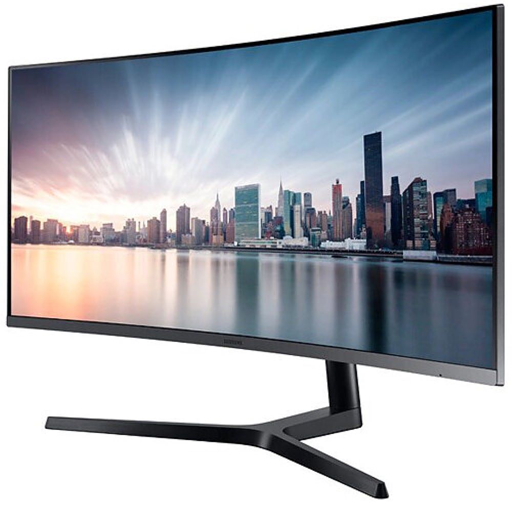 Angle View: Samsung - 34" TAA-Compliant Curved Monitor (HDMI)