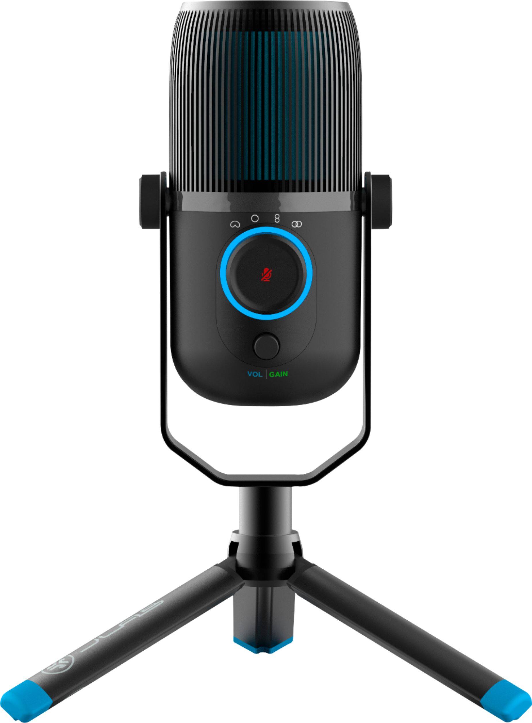 Front. JLab - TALK Professional Plug & Play USB Microphone - Black.