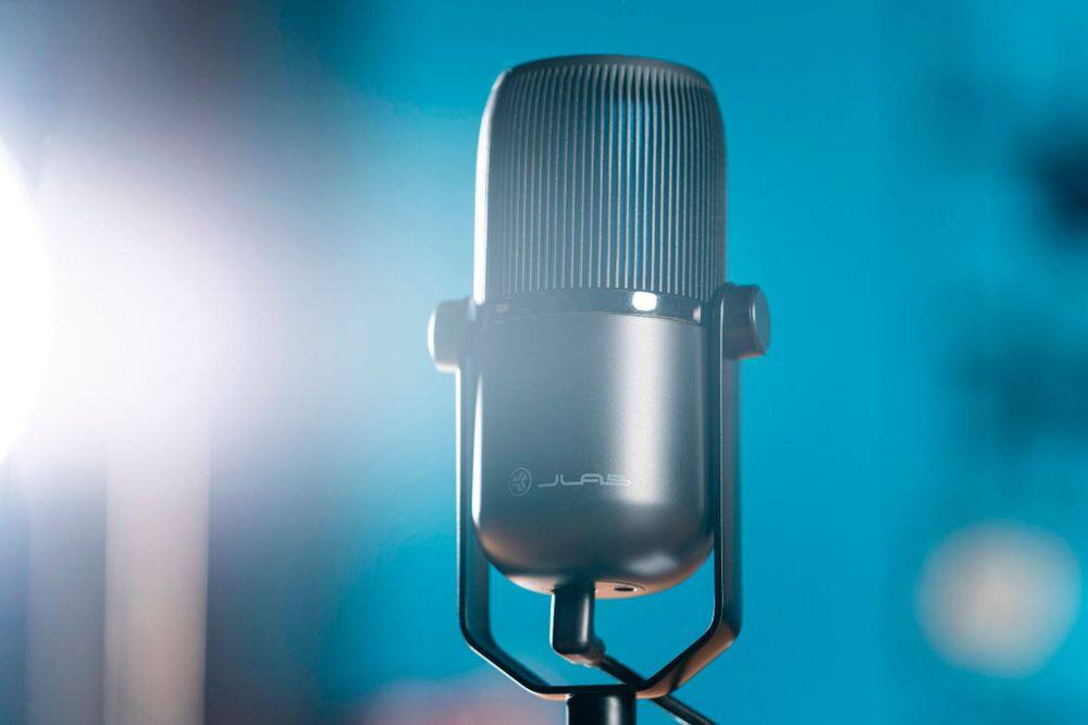 Alt View 15. JLab - TALK Professional Plug & Play USB Microphone - Black.