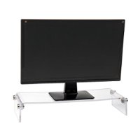Mind Reader - Acrylic Monitor Stand - Clear - Front_Zoom