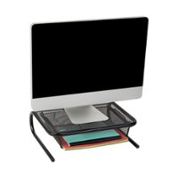 Mind Reader - Metal Monitor Stand and Desk Organizer - Front_Zoom