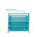 Alt View Zoom 14. Mind Reader - Desk Organizer with 3 Sliding Trays - Turquoise.