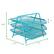 Alt View Zoom 17. Mind Reader - Desk Organizer with 3 Sliding Trays - Turquoise.