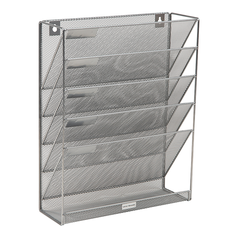 Mind Reader Metal Mesh Desk Organizer with Drawer, Silver - 1 Pack