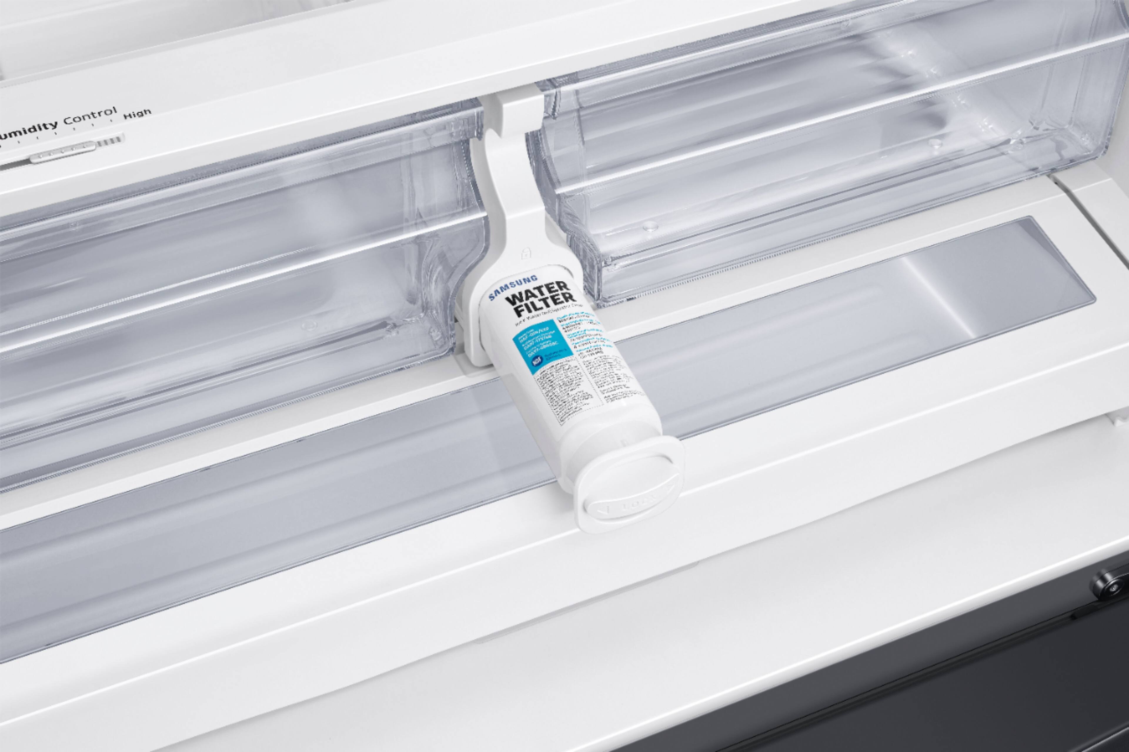 Alt View 14. Samsung - 28 cu. ft. 3-Door French Door Refrigerator with Large Capacity - Black Stainless Steel.