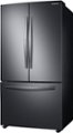 Left Zoom. Samsung - 28 cu. ft. Large Capacity 3-Door French Door Refrigerator - Black stainless steel.