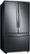 Angle Zoom. Samsung - 28 cu. ft. Large Capacity 3-Door French Door Refrigerator with AutoFill Water Pitcher - Black Stainless Steel.