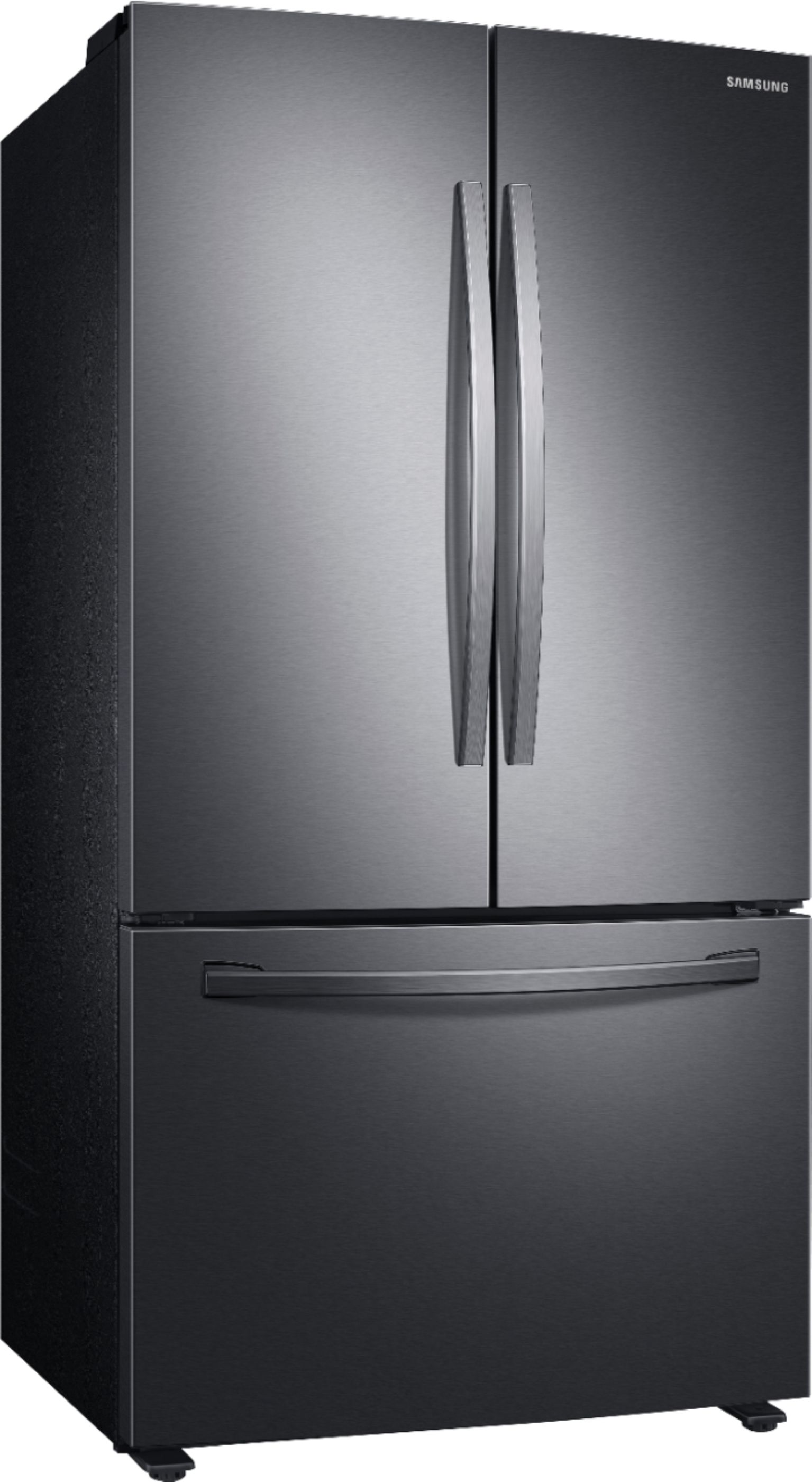 Angle View: Samsung - 17.3 Cu. Ft. Kimchi & Specialty 4-Door French Door Refrigerator with WiFi and Super Precise Cooling - Platinum Bronze